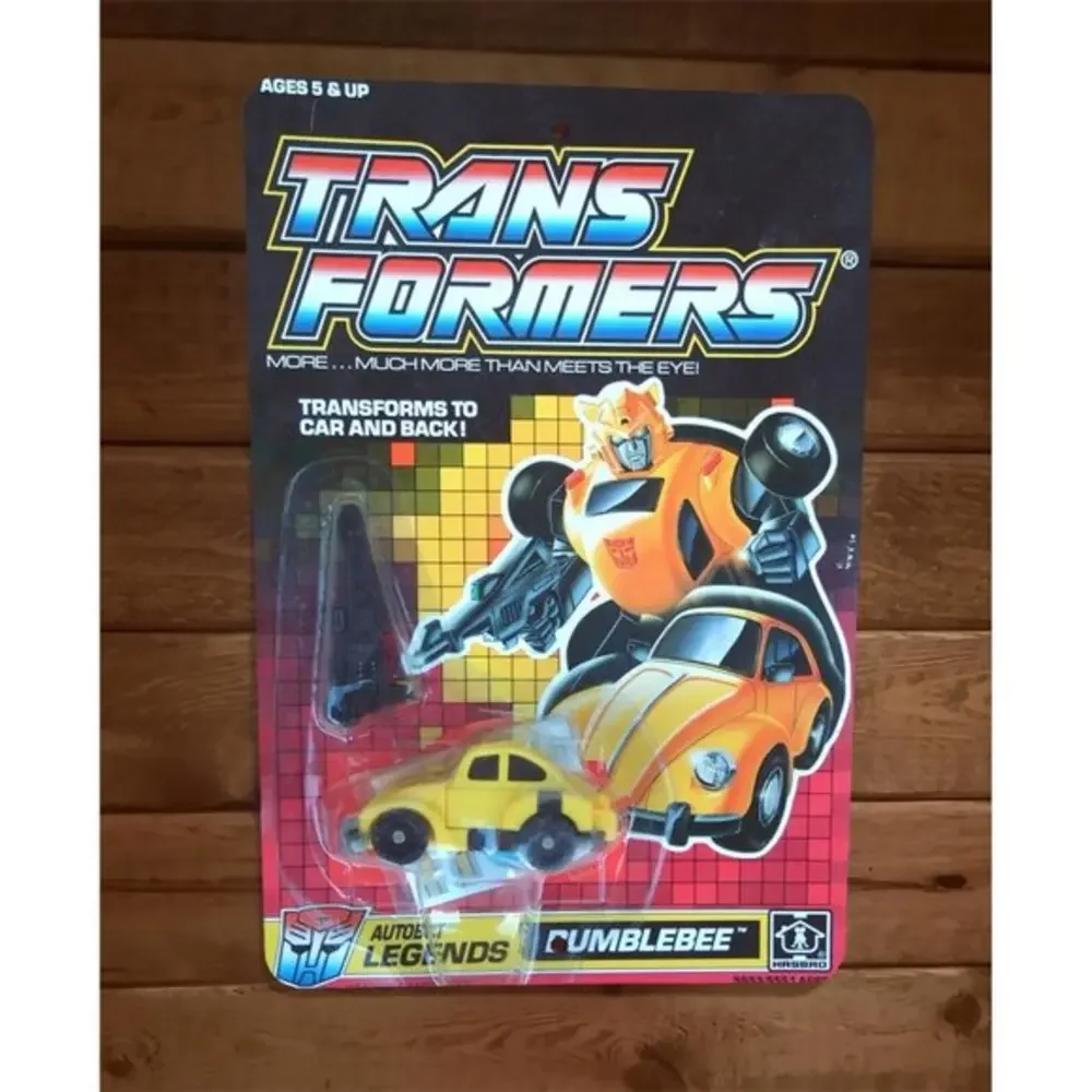 Bumblebee Transformers Toy on Card Photo 8x12 Metal Wall Sign Retro‎ 80s